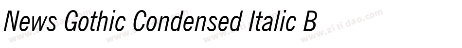 News Gothic Condensed Italic BT字体转换
